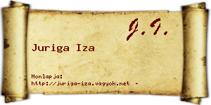 Juriga Iza névjegykártya